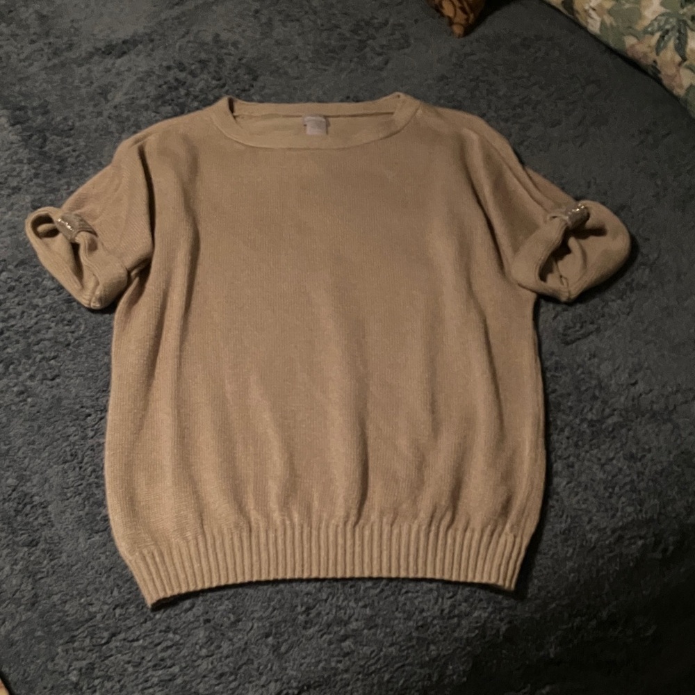 Chico's Tan Short Sleeve Top